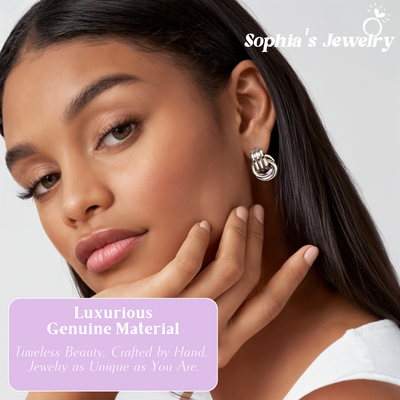 Arielle | Polished Knot | Silver Earrings