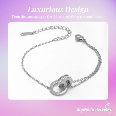 Emilia | Twin Circles | Silver Bracelet