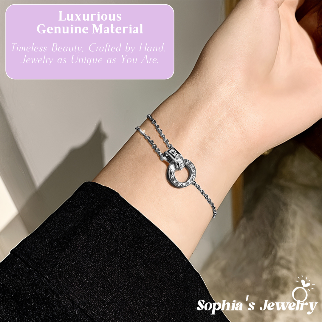 Emilia | Twin Circles | Silver Bracelet
