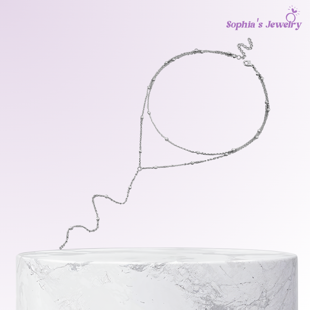 Alina | Boho Radiance | Silver Necklace