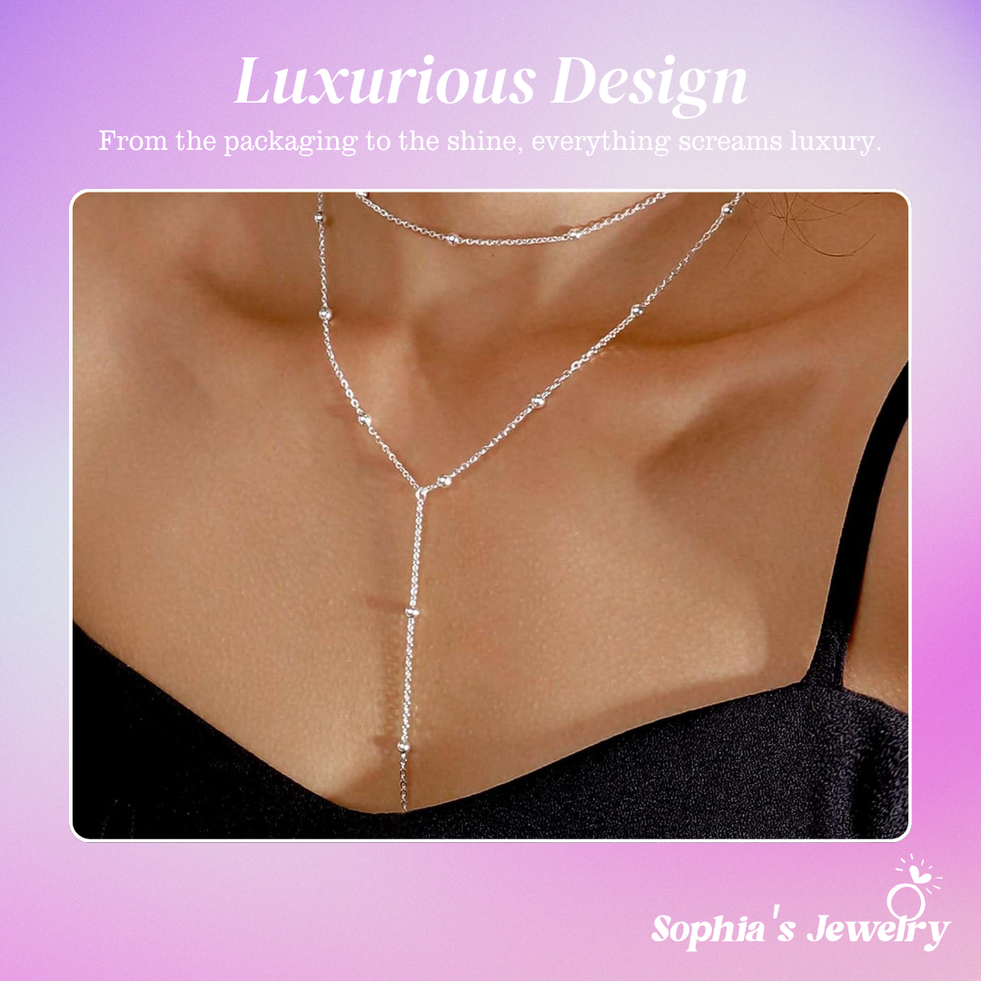 Alina | Boho Radiance | Silver Necklace
