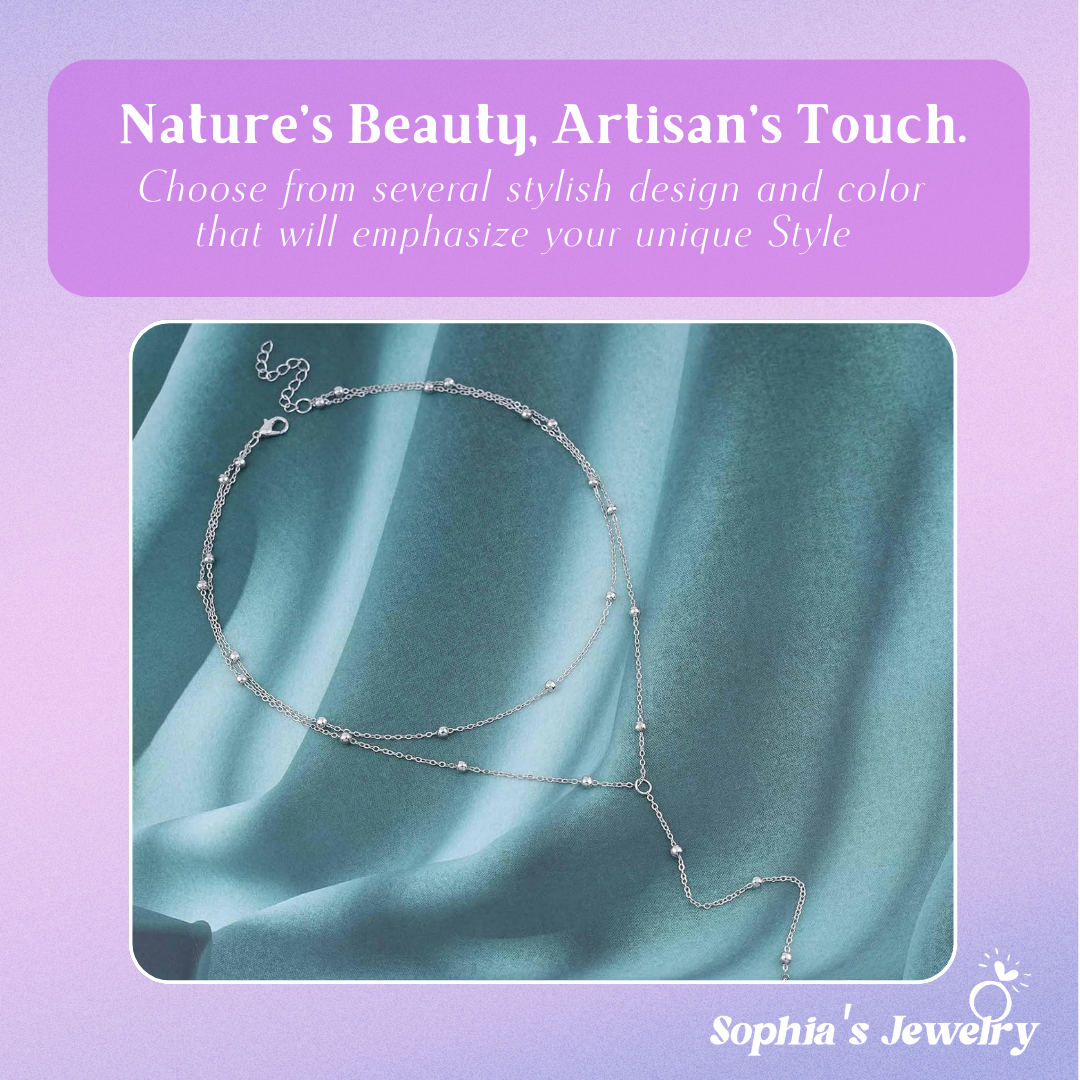 Alina | Boho Radiance | Silver Necklace