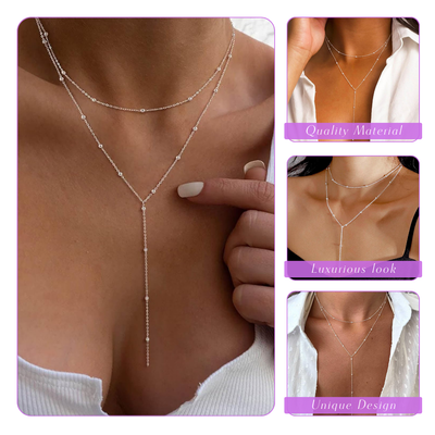 Alina | Boho Radiance | Silver Necklace