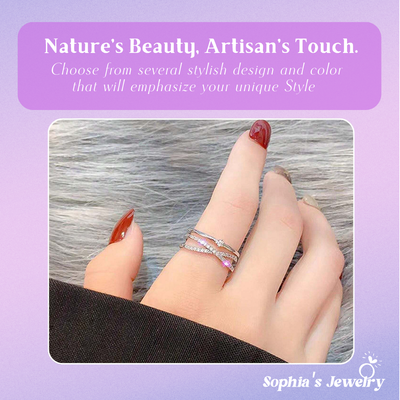 Celeste | Golden Grace | Silver Ring