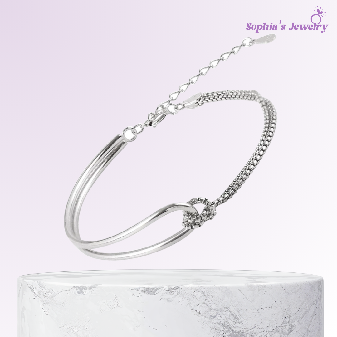 Aurora | Dazzling Charm| Silver Bracelet