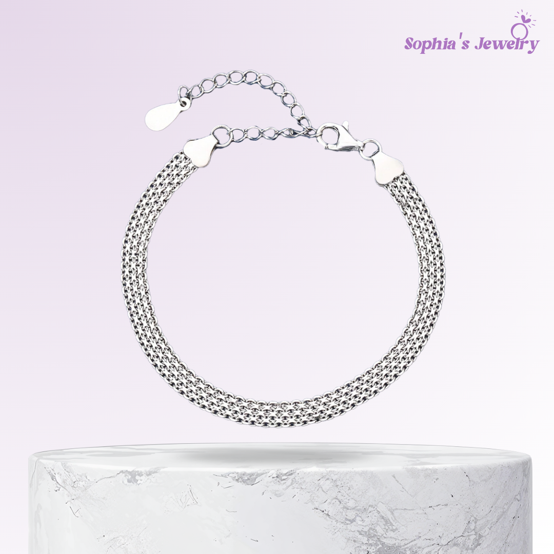 Avery | Sterling Mesh | Silver Bracelet