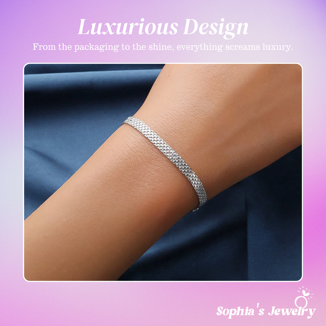 Avery | Sterling Mesh | Silver Bracelet