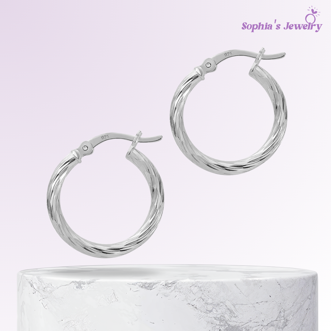 Allegra | Twisted Gleam | Silver Earrings