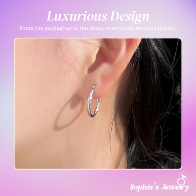 Allegra | Twisted Gleam | Silver Earrings