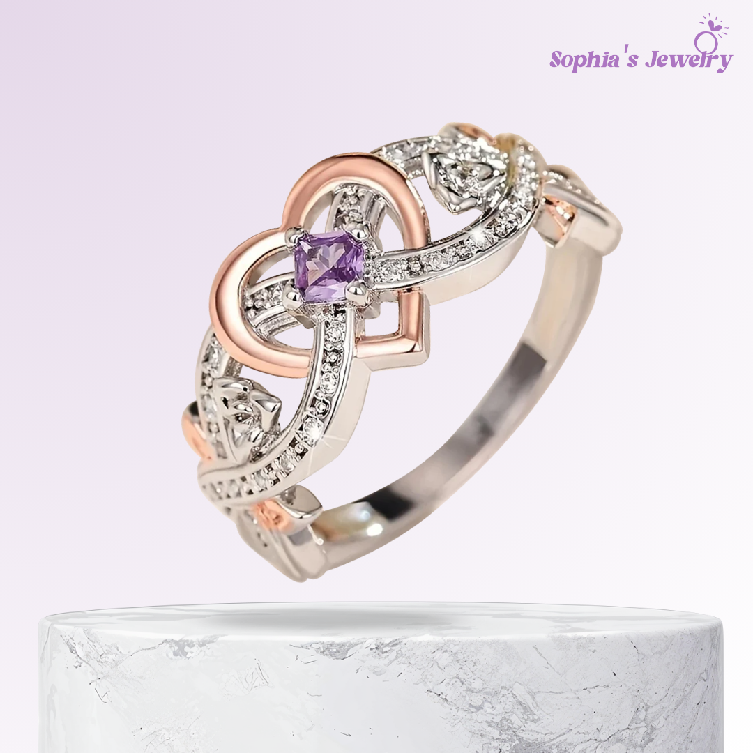 Tahlia | Violet Embrace | Silver Ring