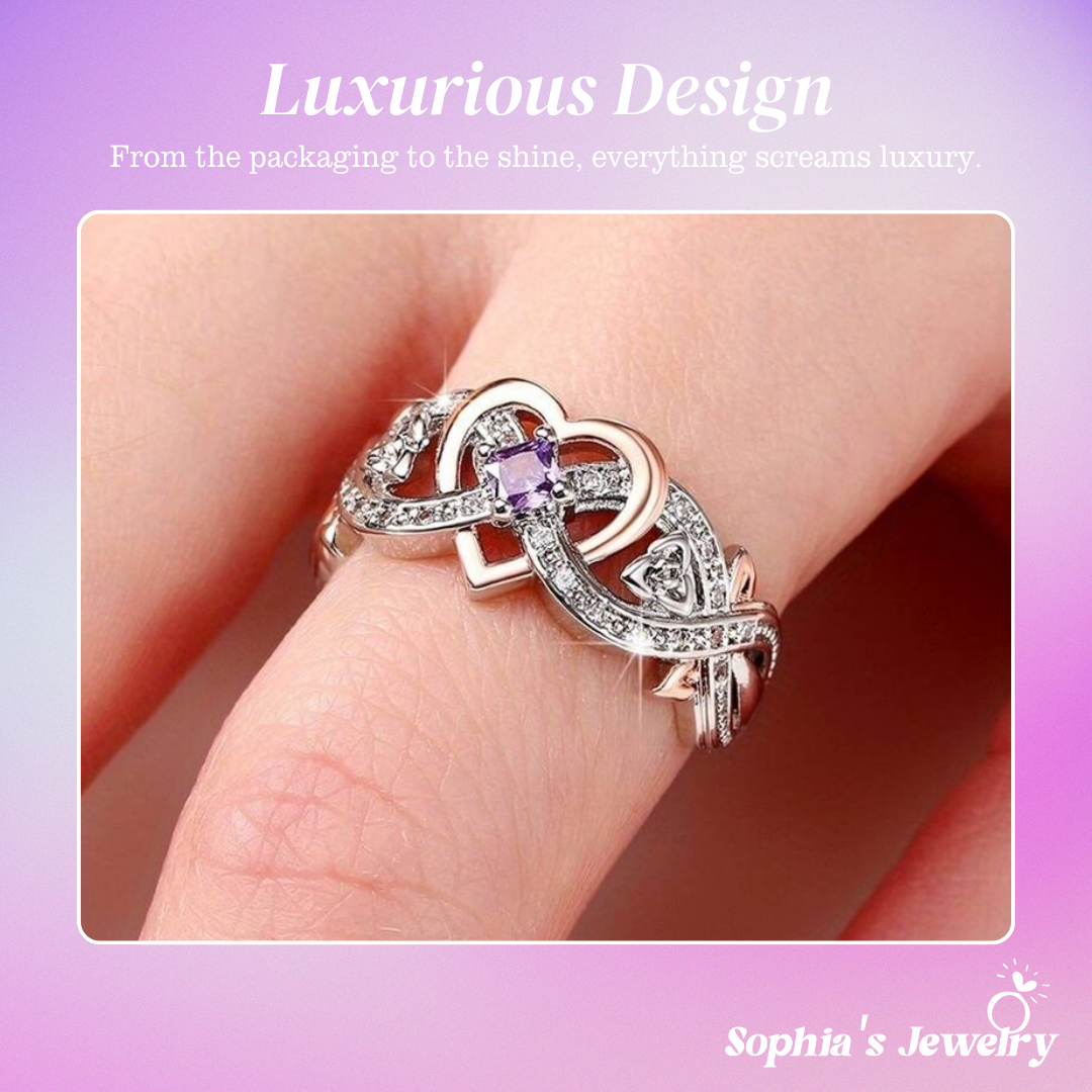 Tahlia | Violet Embrace | Silver Ring