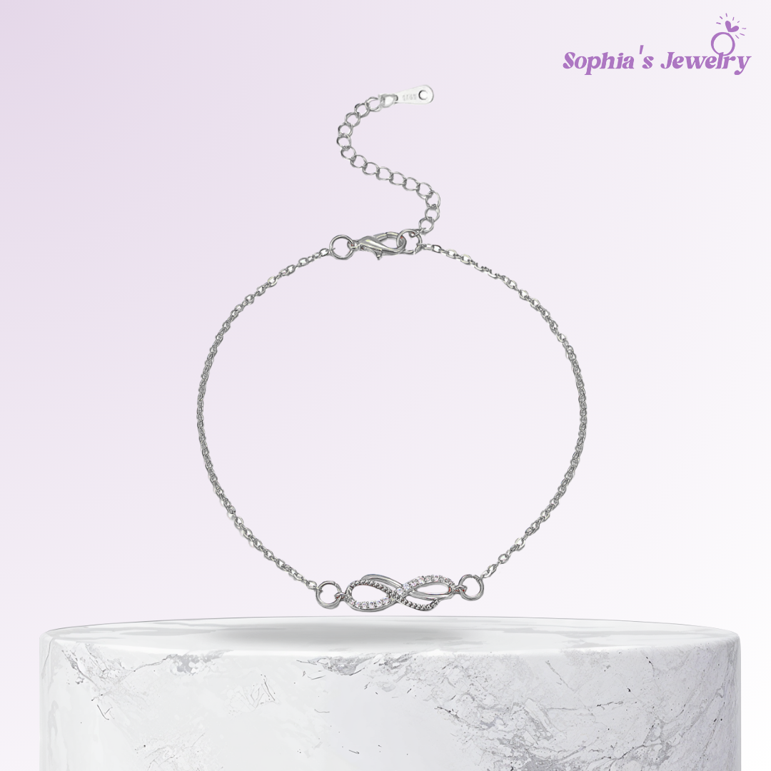 Dana | Delicate Charm Infinity | Silver Anklet