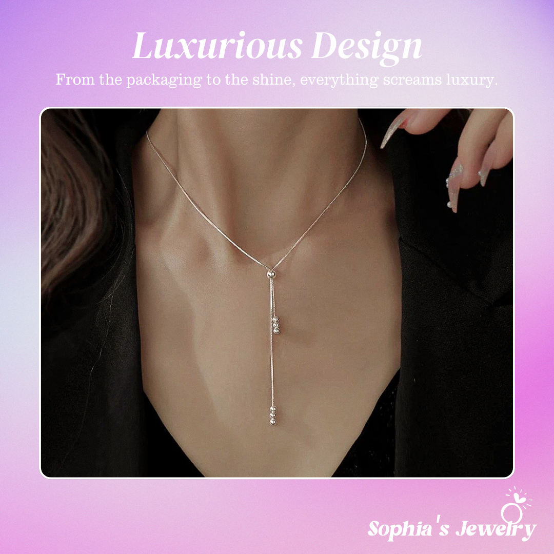 Vahiya | Ball Shimmer Chain | Silver Necklace