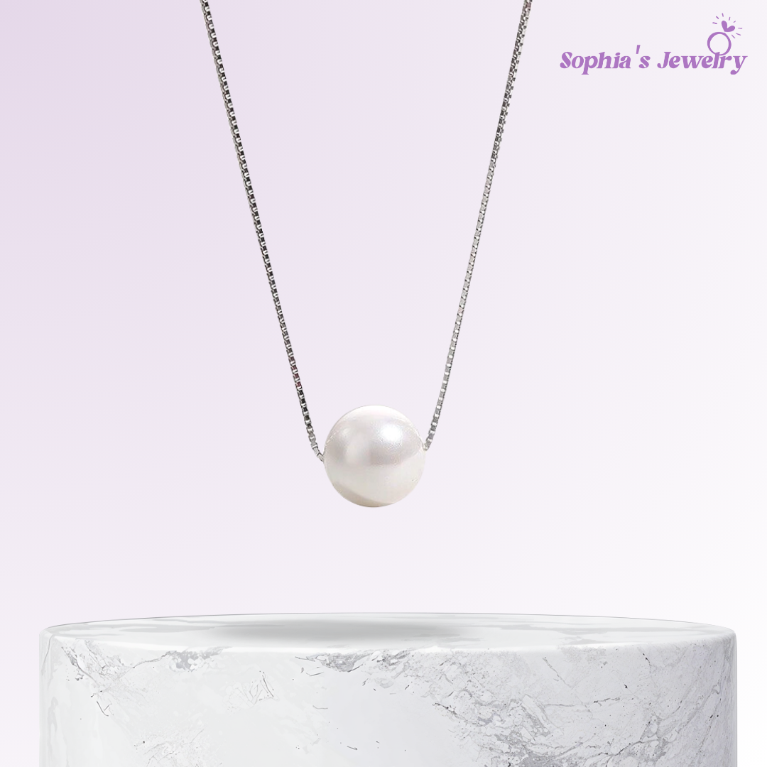Carmina | Classic Pearl Elegance | Silver Necklace