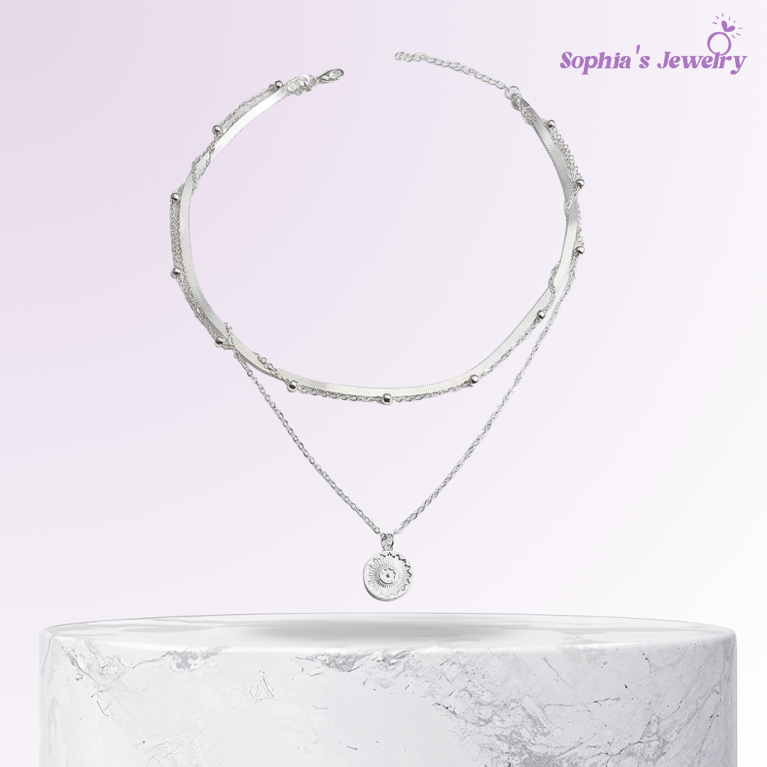 Iris | Lustrous Glimmer | Silver Necklace