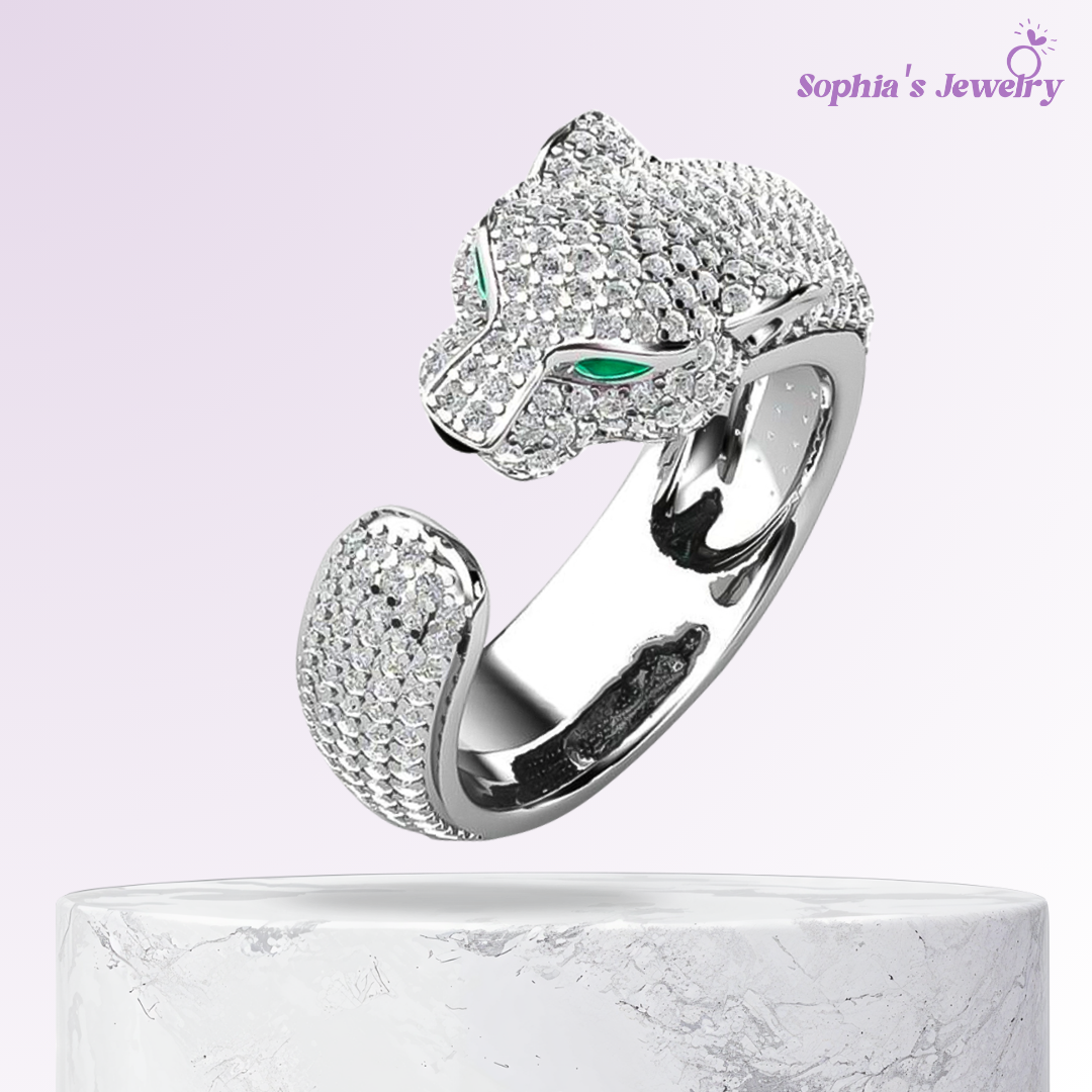 Alice | Green-Eyed Jaguar| Silver Ring