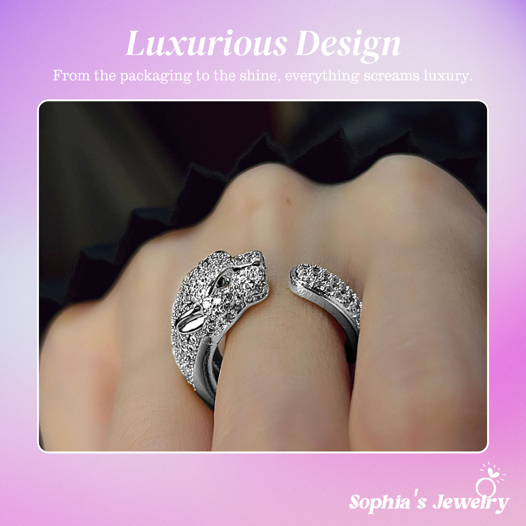 Alice | Green-Eyed Jaguar| Silver Ring