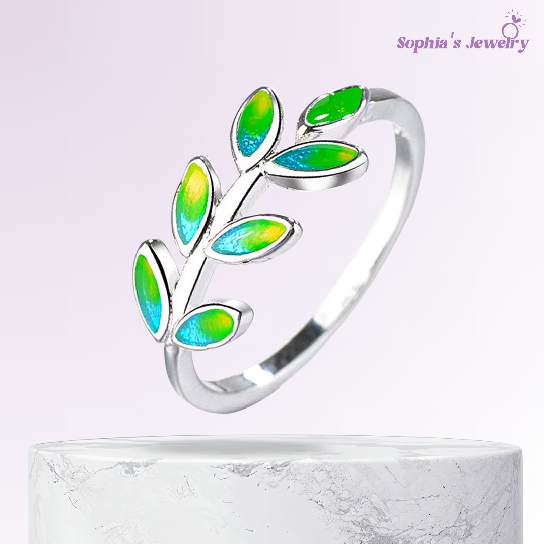 Bella | Leaf Whisper | Silver Ring
