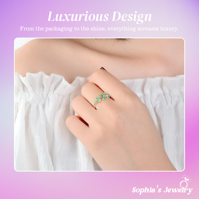 Bella | Leaf Whisper | Silver Ring