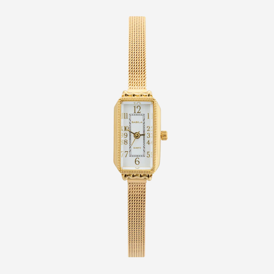 Celina | Rectangle Dial Women’s Mesh Watch