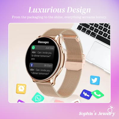 Selene | Advanced Bluetooth 5.3 Smartwatch with Health & Fitness Tracking