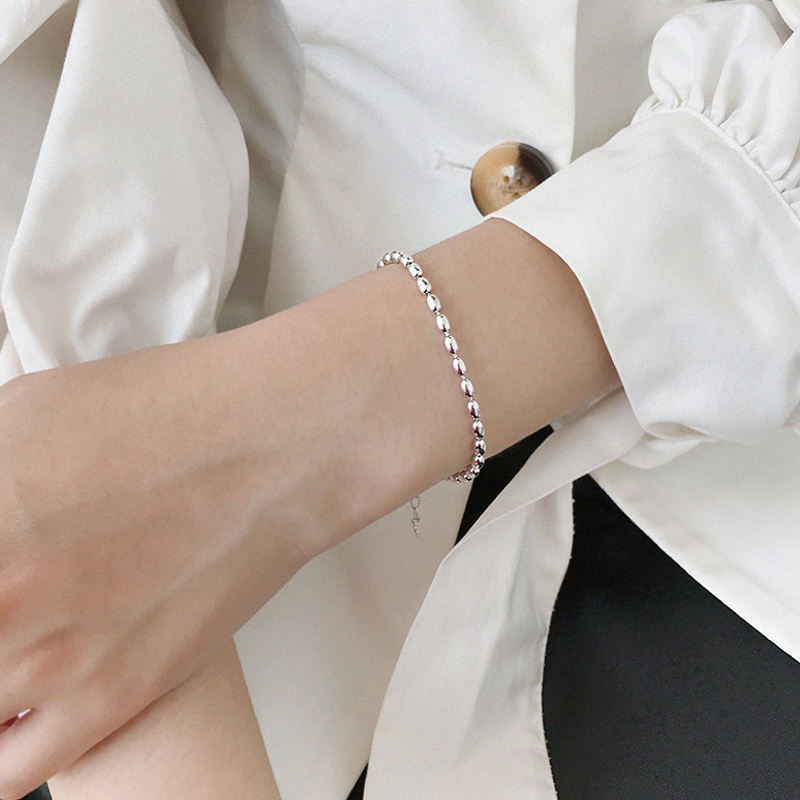 Vera | Sophisticated Round Beads | Silver Bracelet