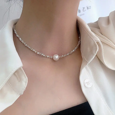 Serenelle | Ivory Grace | Silver Necklace