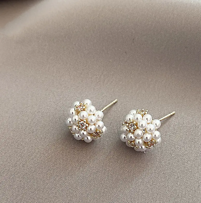 Aurelia | Subtle Pearl | Silver Earrings