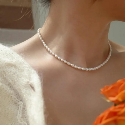 Selene | Pure Pearl Elegance | Silver Necklace